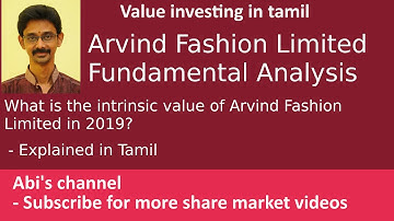 Arvind Limited Fundamental Analysis | What is the intrinsic value in 2019?| Explained in Tamil