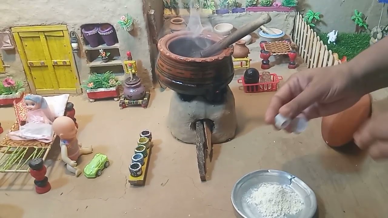Mini Village Morning Breakfast Chana Recipe with Paratha | Lahori Chanay | Pak Miniature world ,
