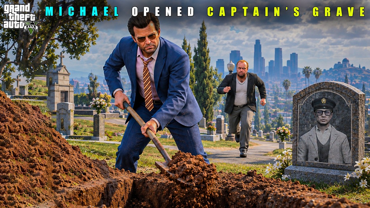 GTA 5 : MICHAEL TRIED OPENING POLICE CAPTAIN'S GRAVE || BB GAMING