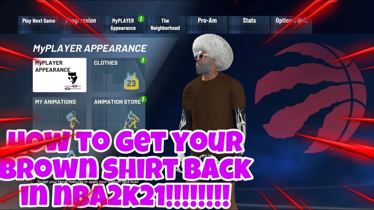 HOW TO GET YOUR BROWN SHIRT BACK IN 2K21 CURRENT GEN YouTube