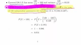 Gamma Distribution - Worked Example