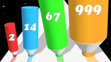 Crayon Rush 3D - Color Math Games (MAX Level 69)