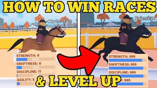 HOW TO WIN RACES & LEVEL UP the BEST HORSE in HORSE VALLEY ROBLOX