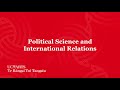 Political Science and International Relations