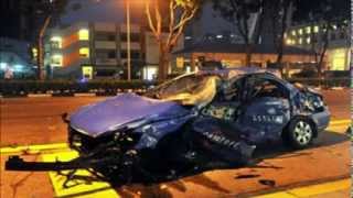 Singapore car crash ferrari 599 gto vs ...