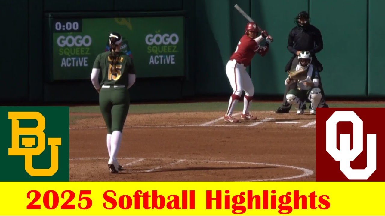 #3 Oklahoma vs #23 Baylor Softball Game Highlights 2 15 2025