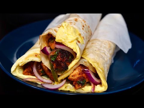 EASY EGG amp CHICKEN WRAP  THE TASTIEST Egg Chicken Tortilla Wrap Youve Had