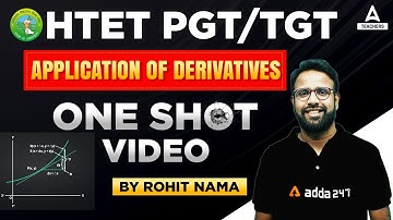 HTET 2022 | HTET PGT Maths Classes | Application Of Derivatives One Shot