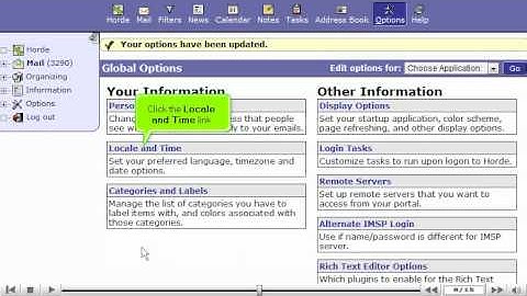 How to configure global options in Horde - Horde Tutorials