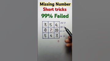 Reasoning clasess || Missing Number Reasoning Tricks ssc cgl chsl upp UPSI #shortsfeed #maths #yt