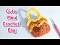 How to crochet a bag for beginners ✅ crochet mini bag #crochet #crochetbag #handmade