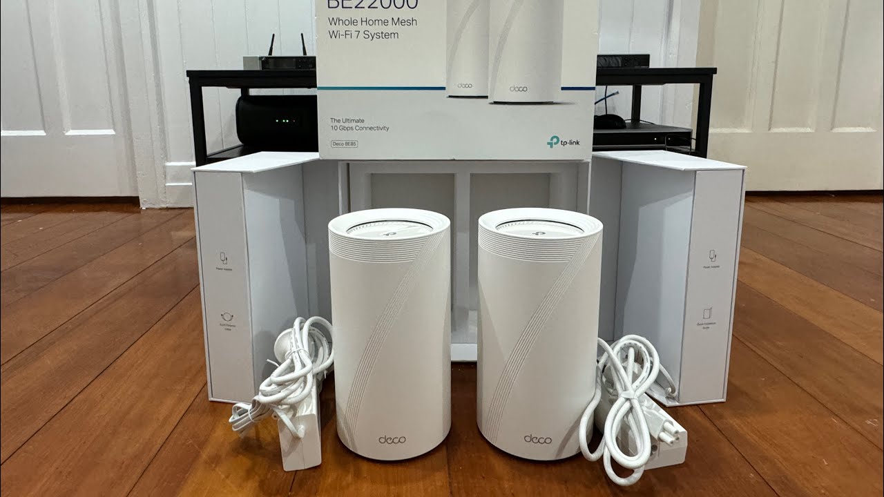 TP-LINK Deco BE85 2 Pack BE22000 Tri-Band Whole Home Mesh WiFi 7