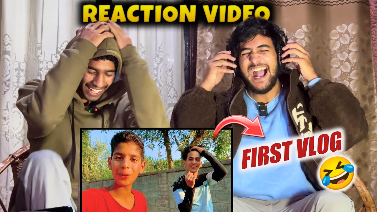 Reacting on our 5 Year old vlog😍 Our first vlog 🤣