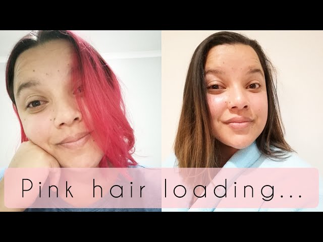 Dying brown hair pink without bleach! Shrine Drop It Hair Dye in Hot Pink  Review 