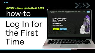 ACSM Website: How to log in for the first time