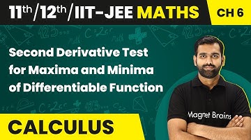 Second Derivative Test for Maxima and Minima of Differentiable Function | Class 11/12/IIT-JEE Maths