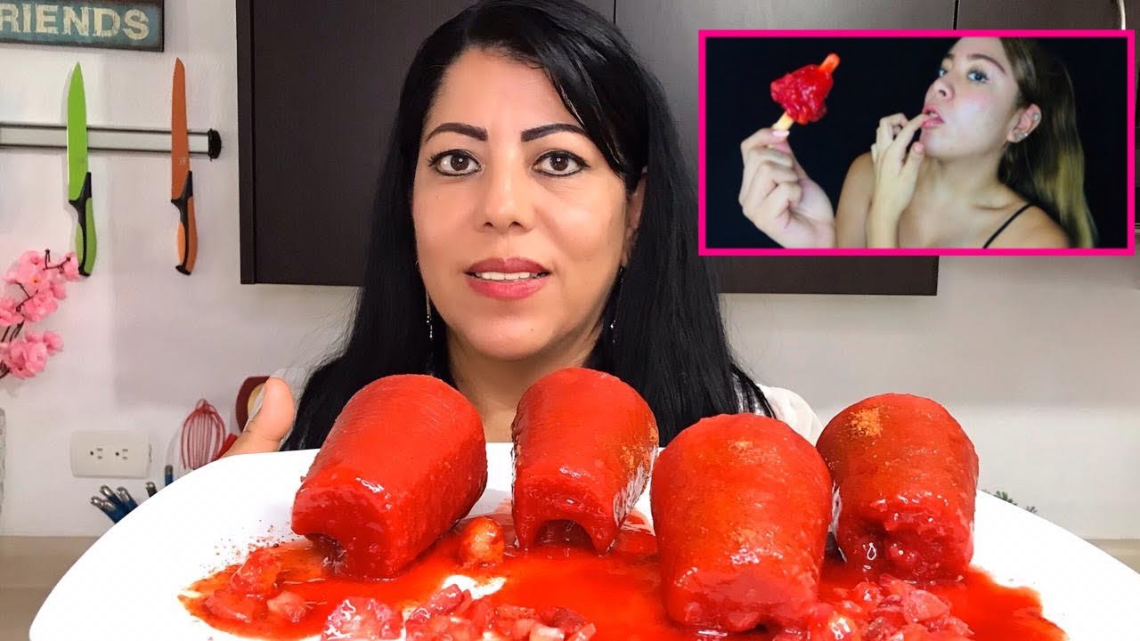 🍭🍓ASMR PALETAS DE PICAFRESAS🍓🍭