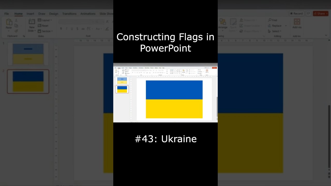 Constructing Flags in PowerPoint: Ukraine 