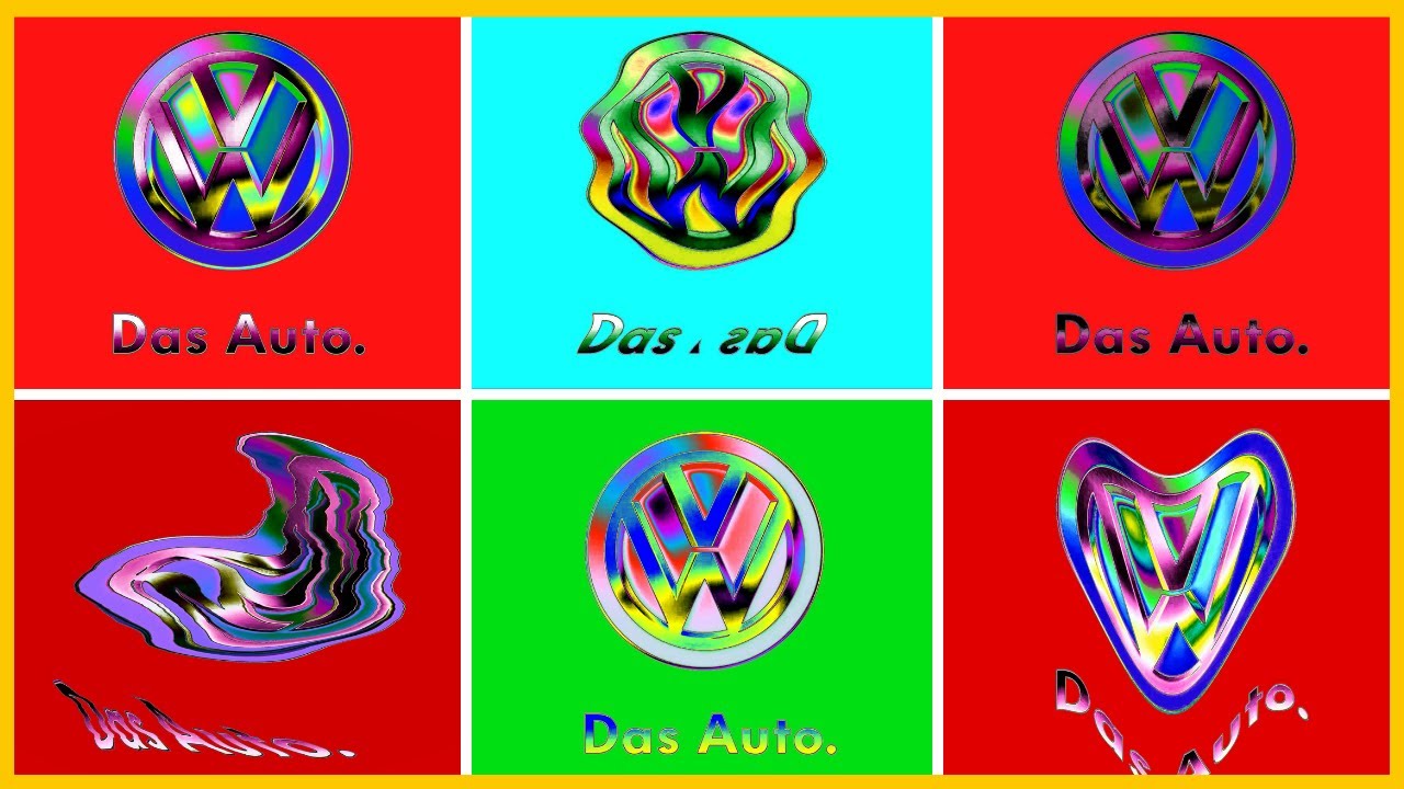 (PARODY) NEW & OLD VOLKSWAGEN DAS AUTO LOGO ANIMATION IN DIFFERENT EFFECTS  -  CAR LOGO EDIT PART 10