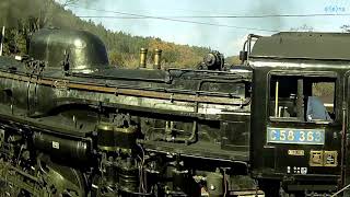 SLパレオエクスプレス 逆転機ハンドル回して後進 - YouTube