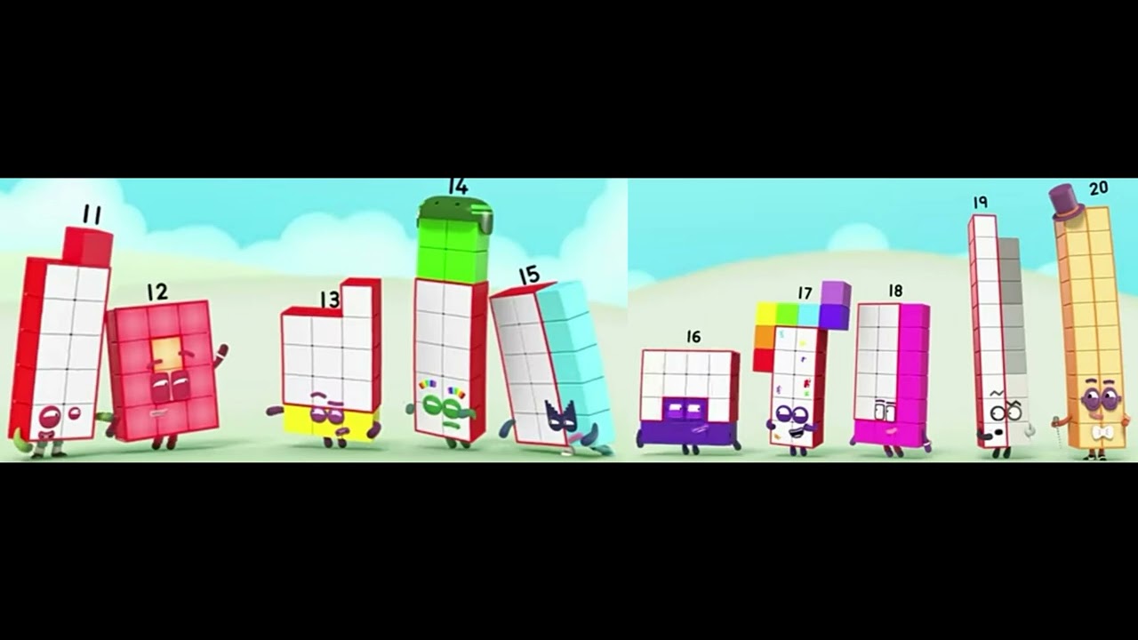 The numberblocks teen numbers singing - YouTube