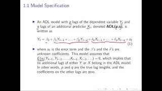 9.1.1 ADL - Model Specification