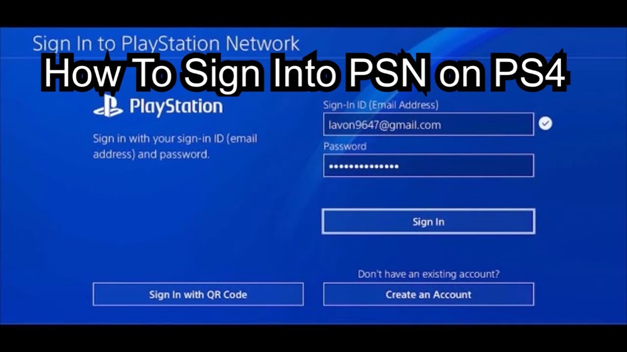 How To Sign In Into PlayStation Network On PS4 #ps4
