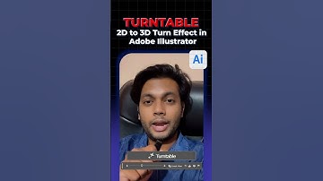 Turntable 2D to 3D Effect in Adobe Illustrator (2025) | Quick Tutorial  #aitools #TurntableEffect