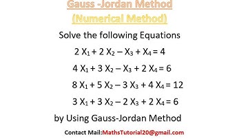 Gauss-Jordan Method l Easy Explanation Gauss-Jordan Method In Tamil l Numerical Method l Problem-3