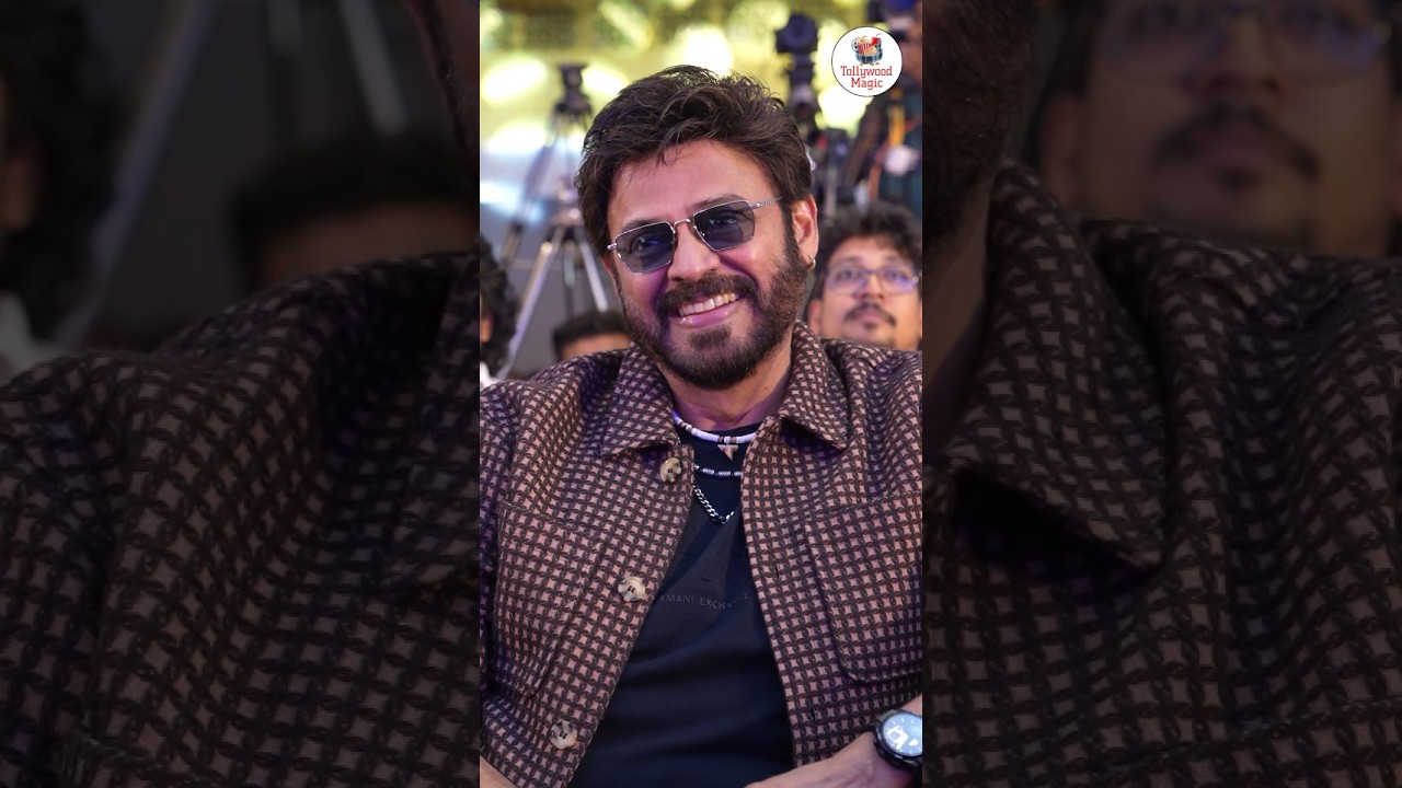 Victory venkatesh smiles on ak47 movie event #venkatesh #srinidhishetty #tending @TollywoodMagic