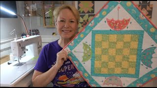 April Kimberbell Table Topper - Pt 3 of 3 Embroider on the Multi-Needle/Learn to Bind by Machine