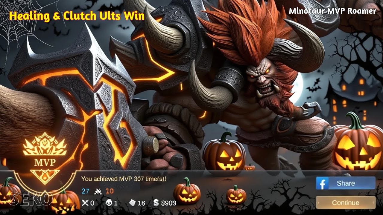 🐂 Minotaur MVP Roamer! 🛡️ Healing & Clutch Ults Win | MLBB S37 Mythic Gameplay 13