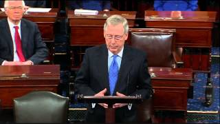 U.S. Senate Majority Leader Mitch McConnell Welcomes Senators, Opens the 114th Congress