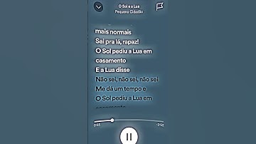 Thumbnail of O sol e a Lua lyrics || #songlyrics #capcut #songs