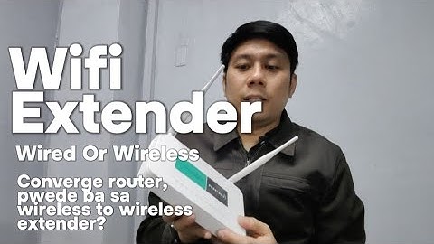 Wifi Extender wired or wireless - converge router as wifi extender #hoobasics #convergerouter 