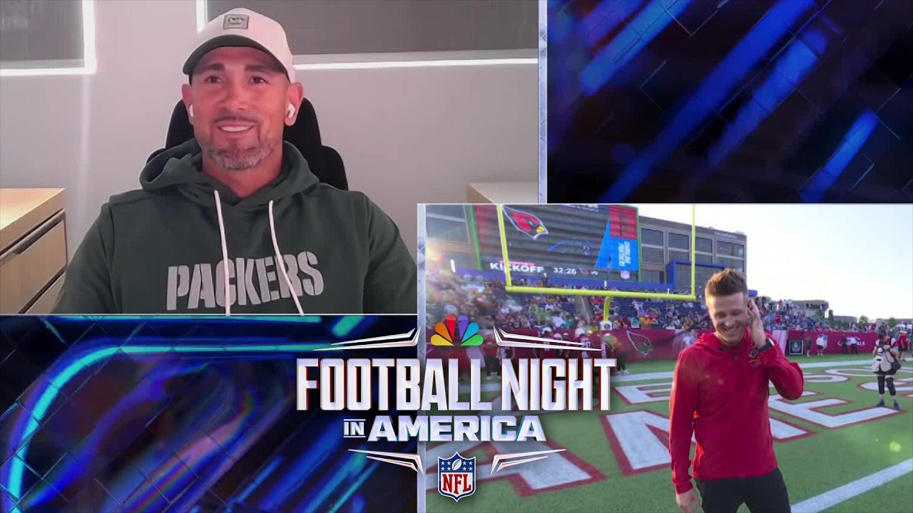 Cardinals' Mike LaFleur gets surprised by brother Matt during interview | FNIA | NFL on NBC