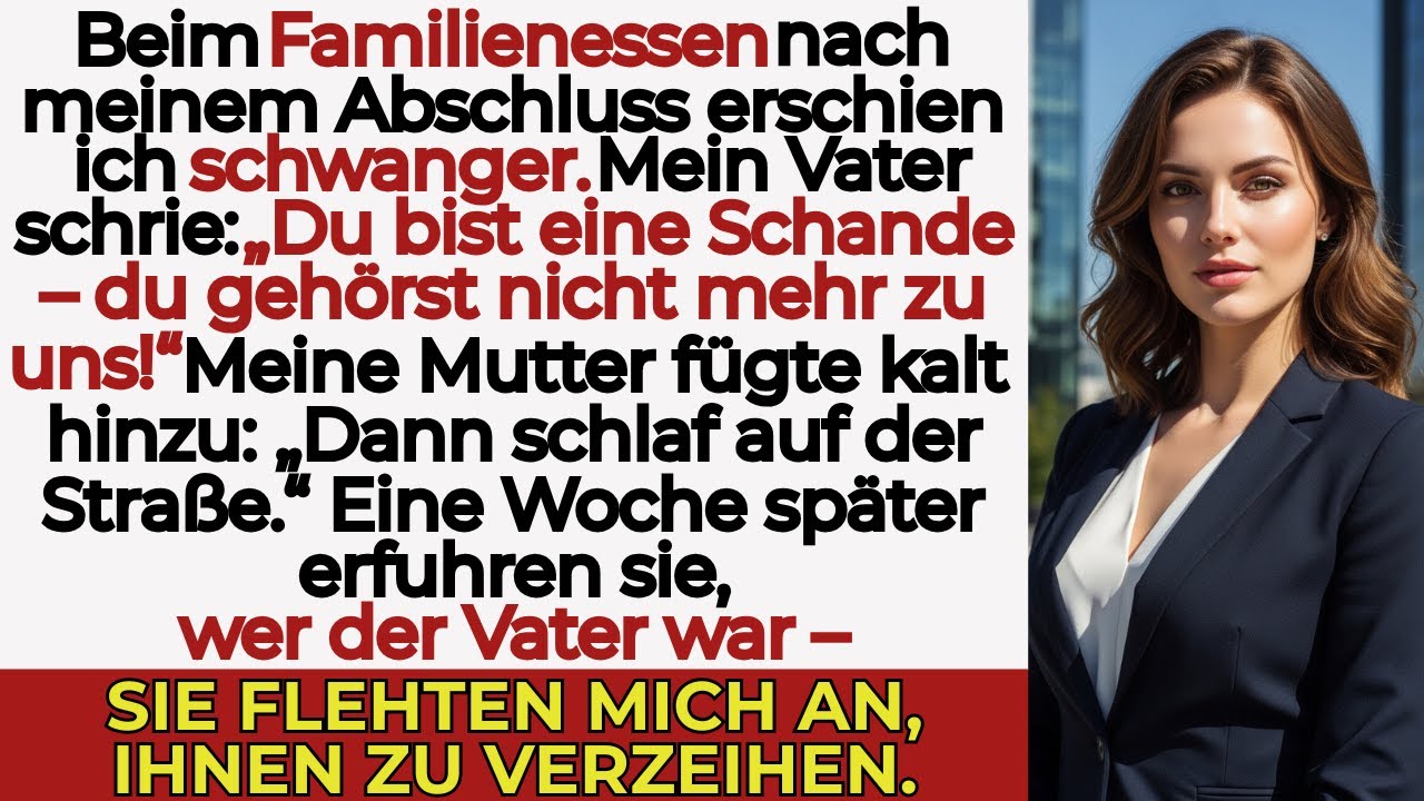 Beim Familienessen sagten meine Eltern: „Du gehörst nicht mehr hierher“ – ich war obdachlos