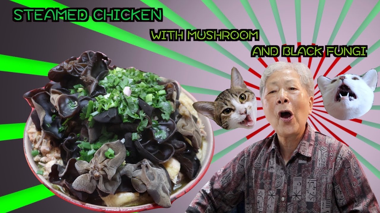 Hong Kong Recipe : Steam Chicken with Mushroom and Fungi | LetsCookHongKongFood