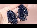 Root earring ,beading earring with bicon beads and seedbeads easy to make for beginners