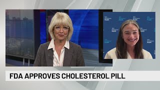 What is the new FDA-approved pill designed to slash cholesterol levels