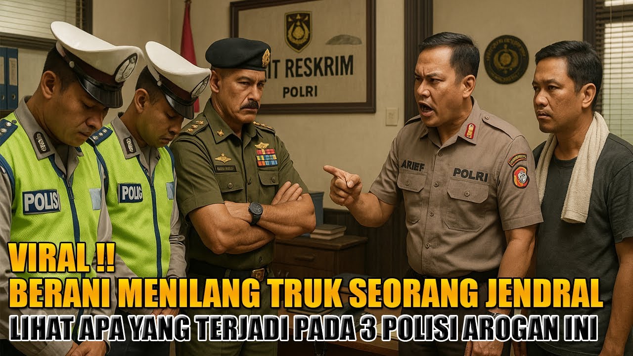 VIRAL !! POLISI AROGAN INI MEMERAS SUPIR TRUK NAMUN TAK DISANGKA PEMILIKNYA ADALAH SEORANG JENDRAL