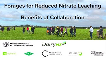 Forages for Reduced Nitrate Leaching - Benefits of collaboration