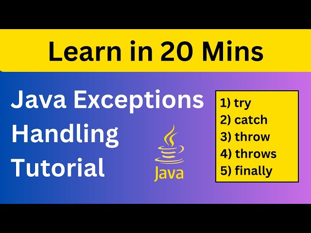 Java Exceptions Handling Tutorial For Beginners 