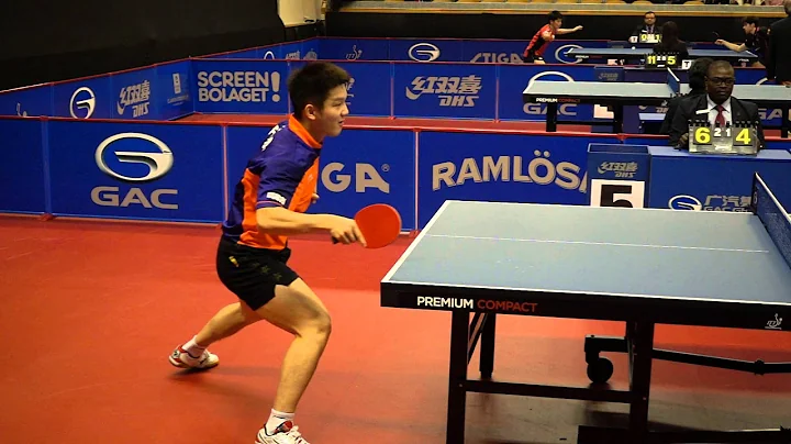 Table tennis in slow motion (240fps). Fan Zhendong, forehand loop