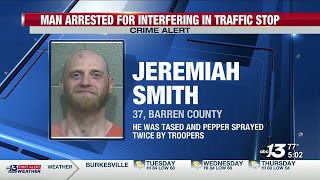 Barren County man arrested after interfering with traffic stop on I-65