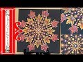 How to Paint Dot Mandala #027 Mixed Media Fall Leaves