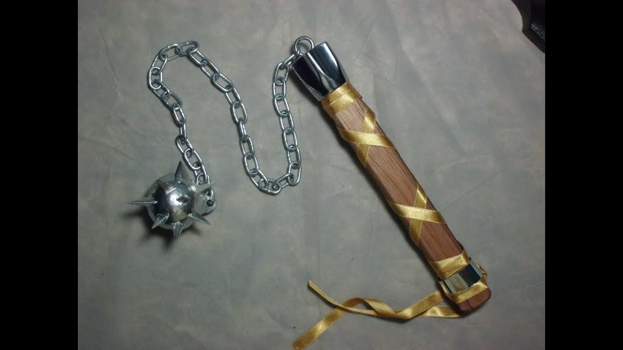 Como fazer uma arma  estrela da manhã ou mangual simples e fácil.