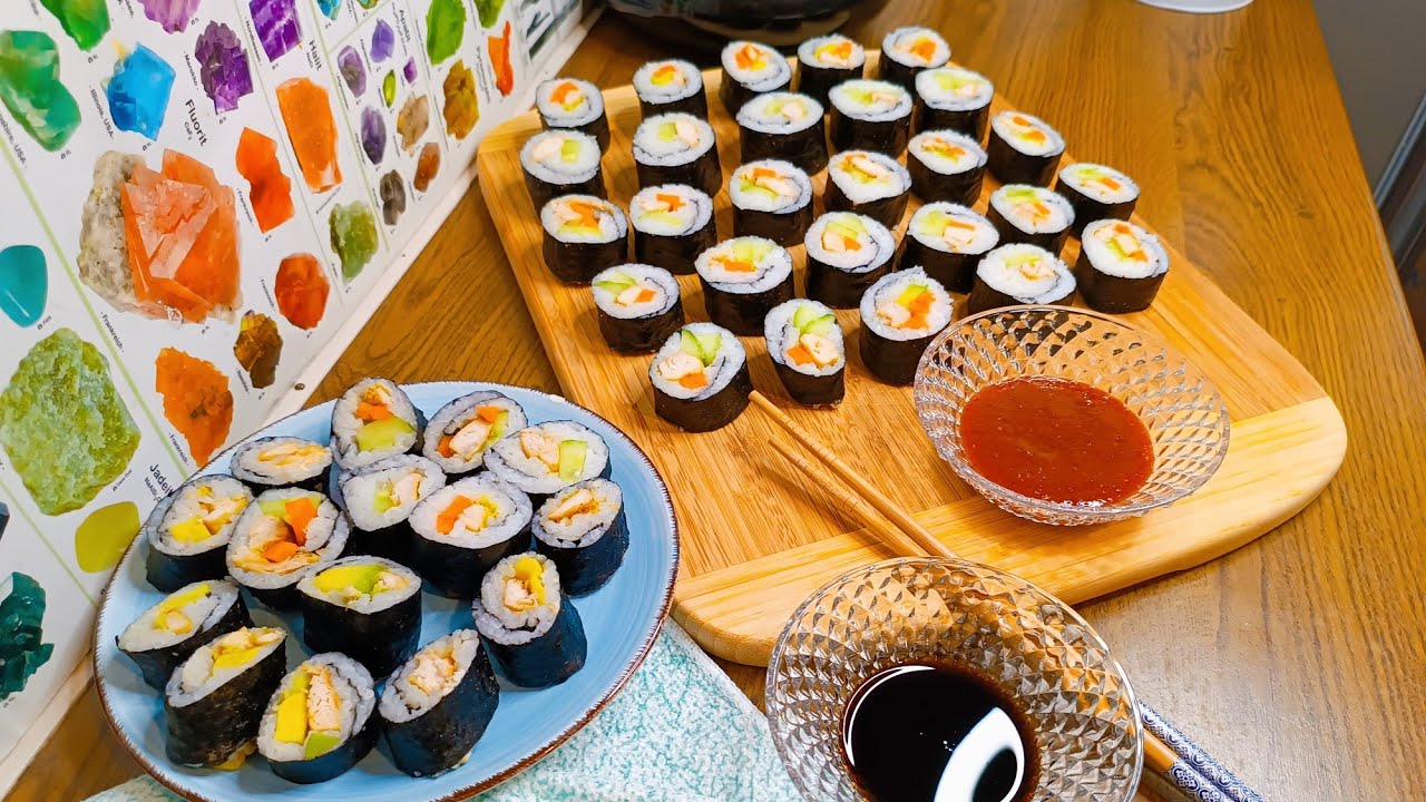 سوشی بدون ماهی با گوشت مرغ و گیاهی 🍣Sushi without fish with chicken and vegetables YouTube