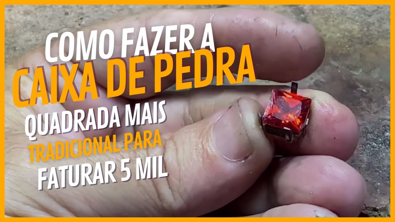 Como fabricar a caixa de pedra quadrada mais utilizada nas joalherias para faturar fazendo joias