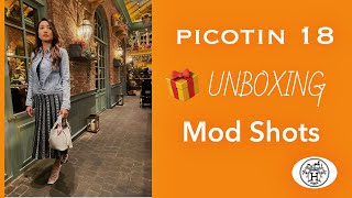 UNBOXING HERMES PICOTIN 18 in BLUE PALE with MOD SHOTS